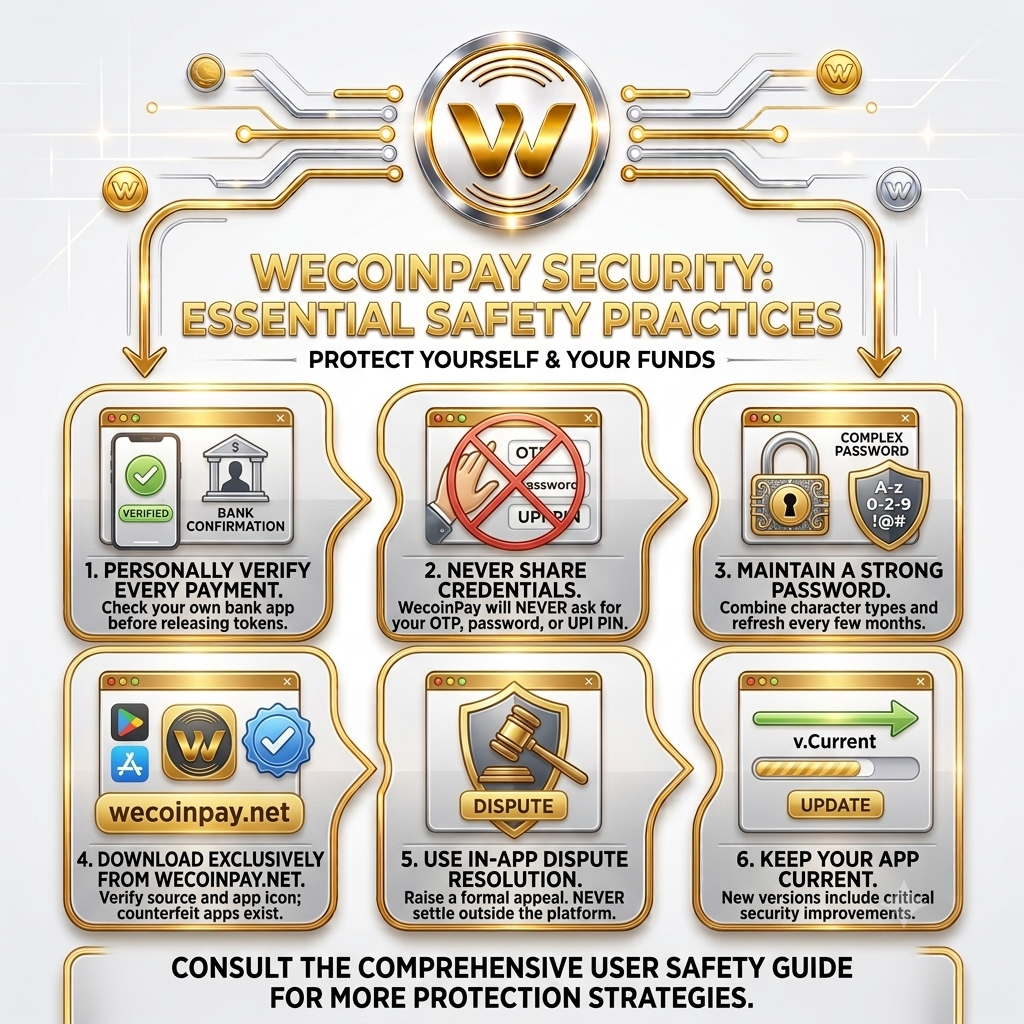 WecoinPay security and safety practices for P2P token trading